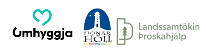 Umhyggja THroskahjalp og Sjonarholl logo